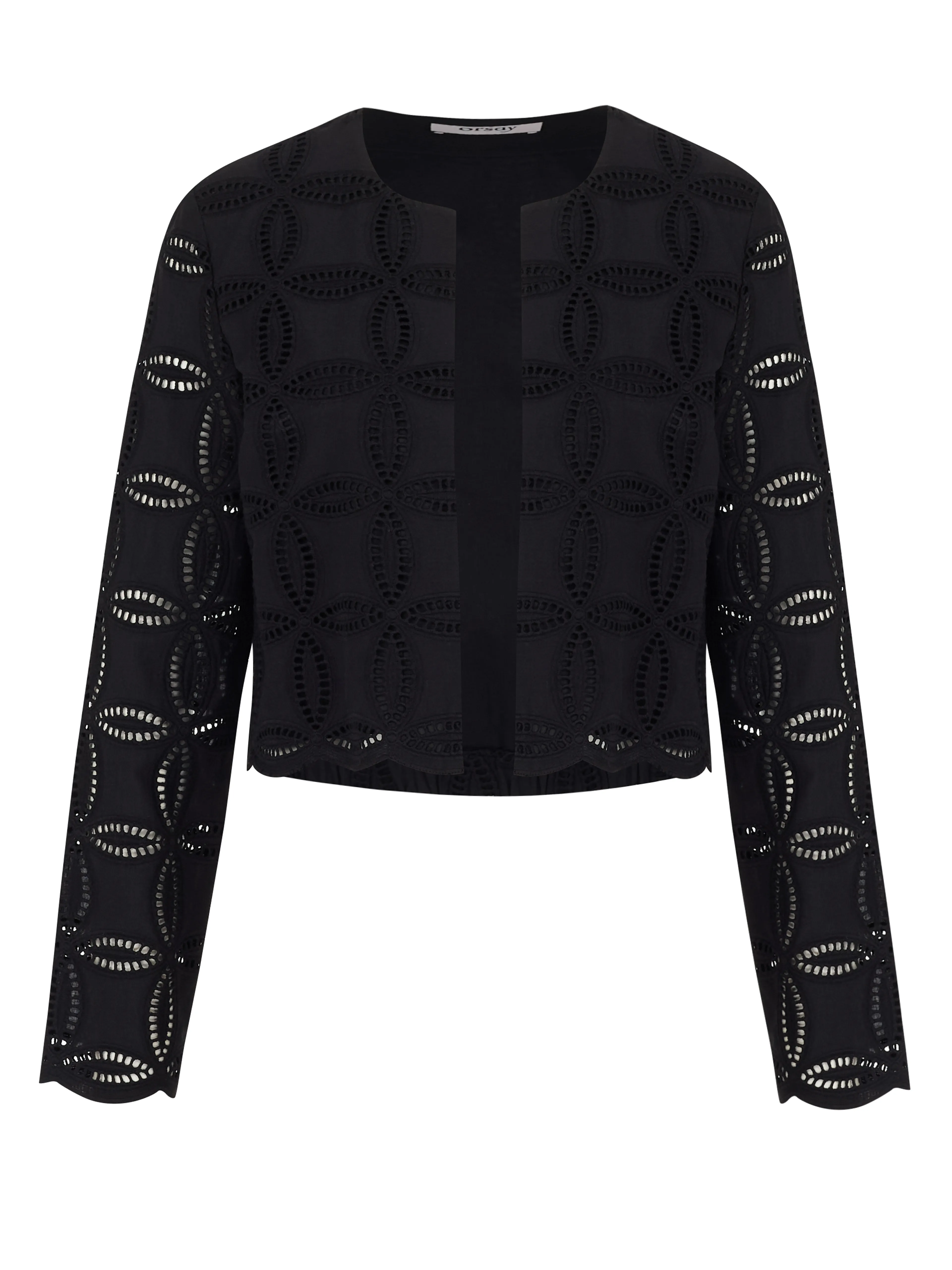 Schwarze gemusterte Damenjacke ORSAY