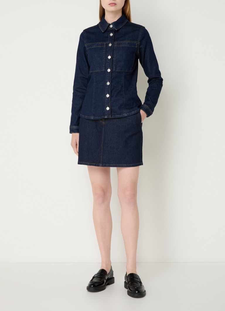 Ausgewählter Femme Ilu Minirock aus Lyocell-Denim