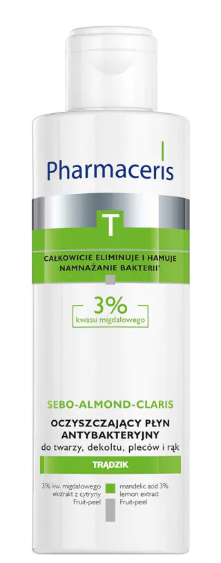 Pharmaceris T Sebo-Almond-Claris bakteriostatinis skystis