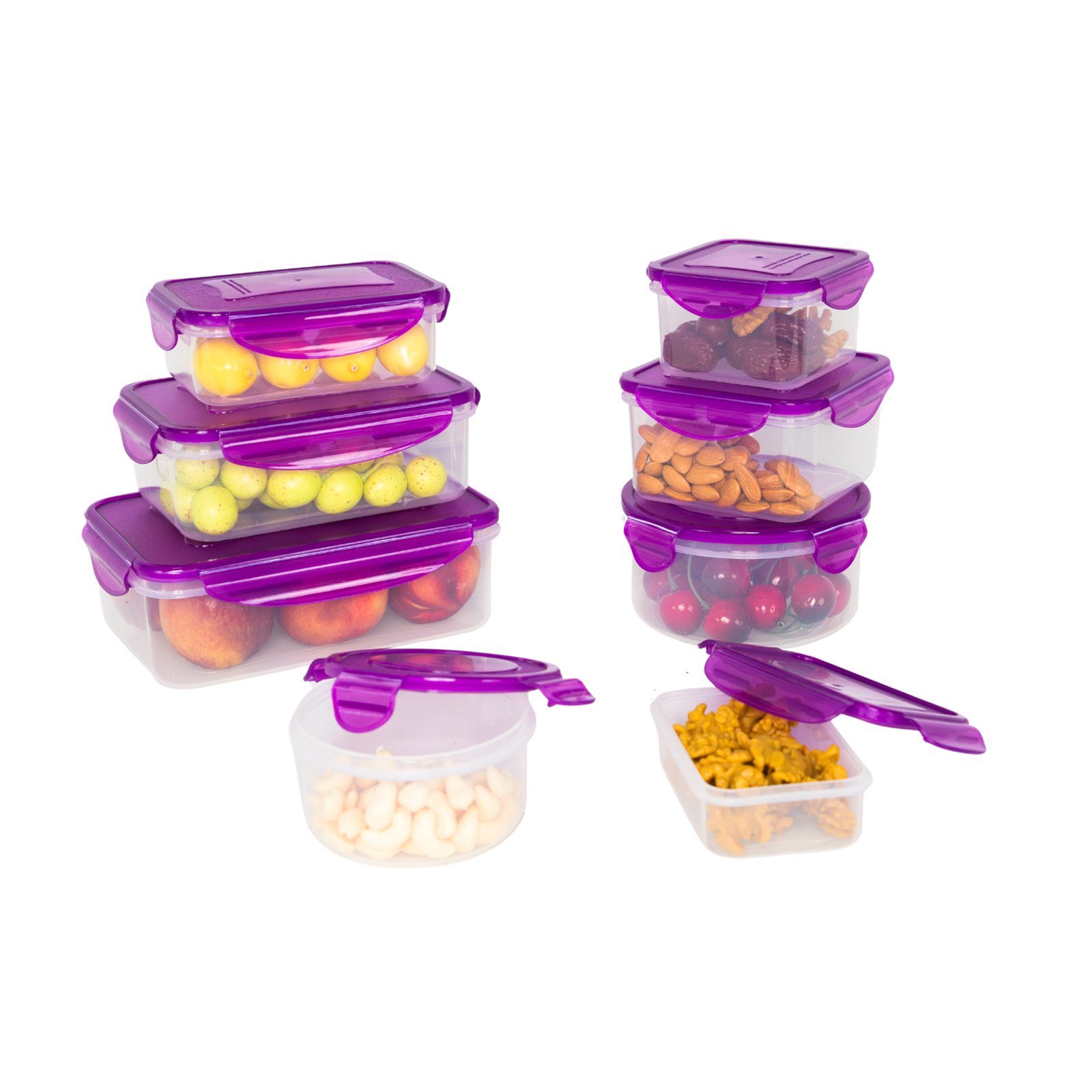 Plentyfy Frischhaltedose Frischesystem 16, Kunststoff, (Set, 16-tlg), Frischhaltedose mit Deckel - Vorratsdosen Set
