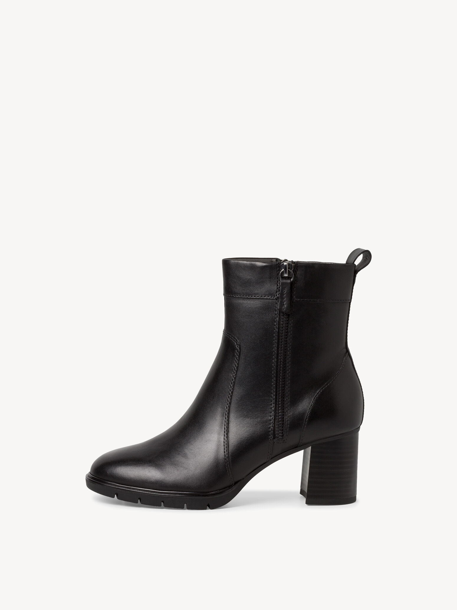 Bottine en cuir - noir