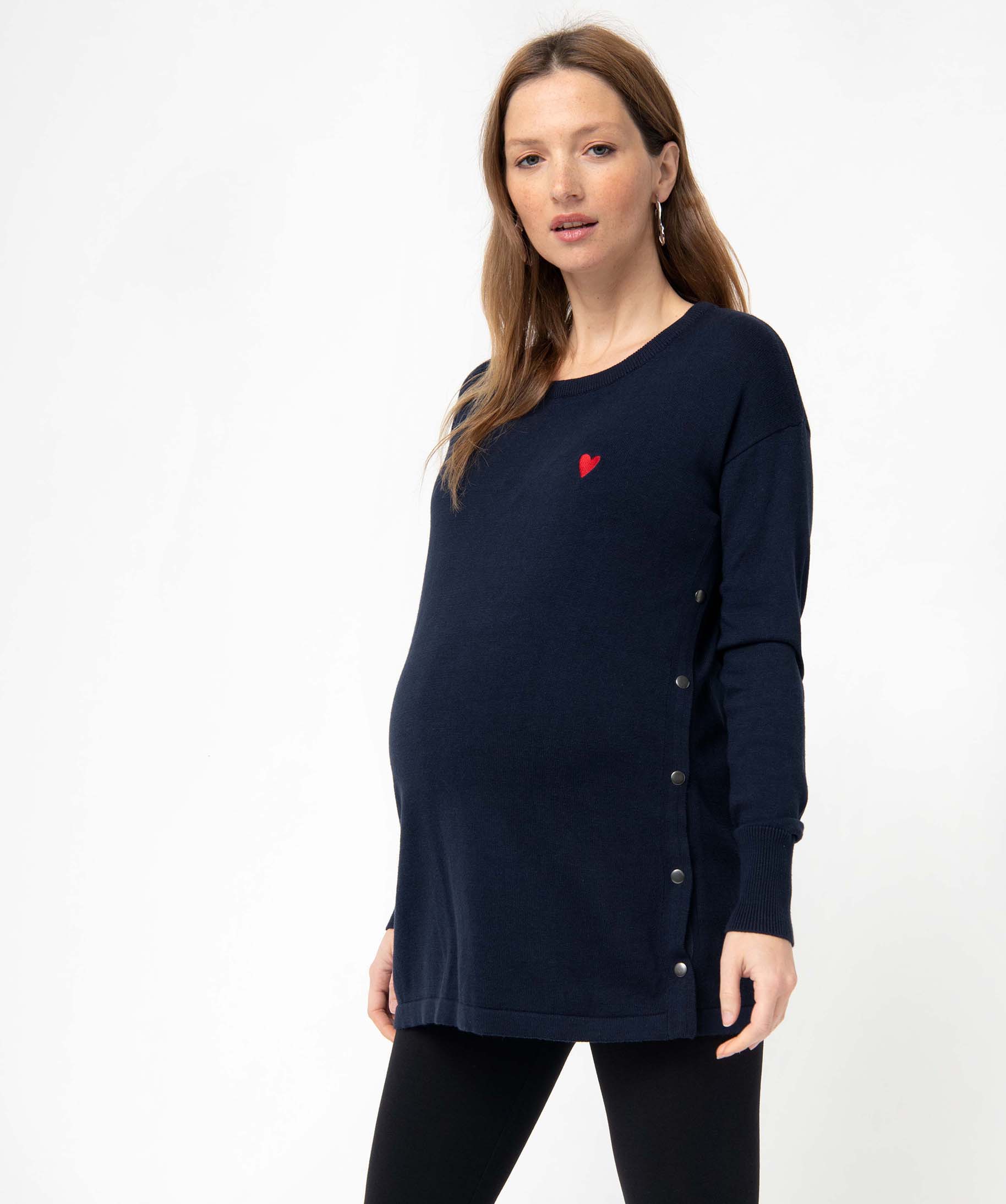 Pull de grossesse et d'allaitement marine | GEMO