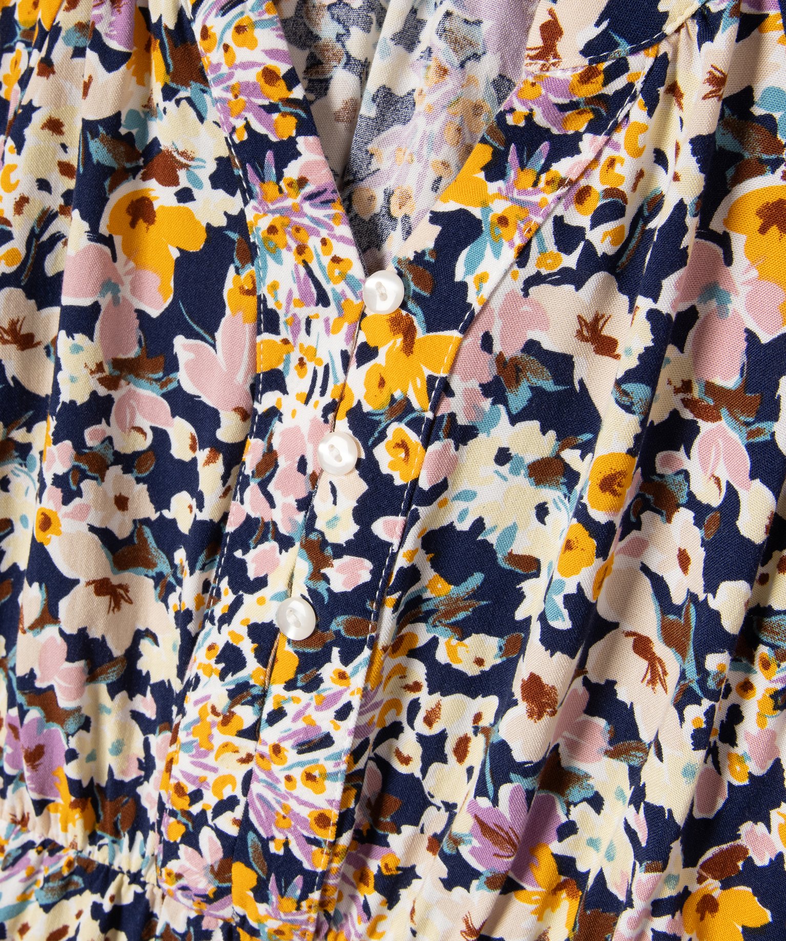 Robe à manches longues à motifs fleuris fille multicolore | GEMO