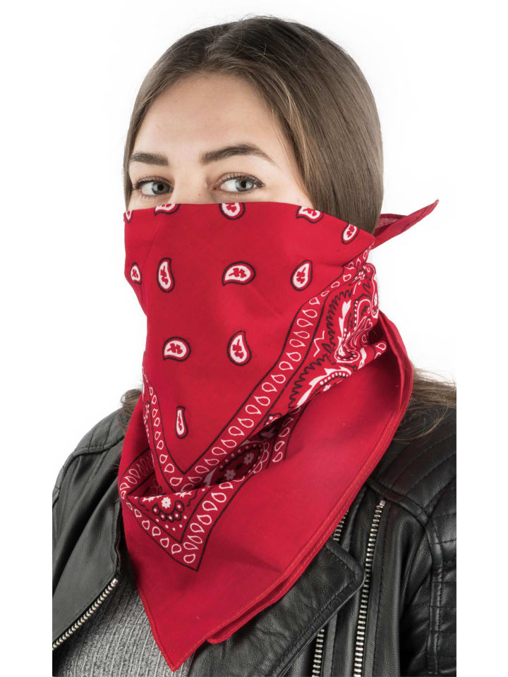 Normani Outdoor Sports 3 Bandana Kopftuch in Rot/Weiß günstig kaufen onesize