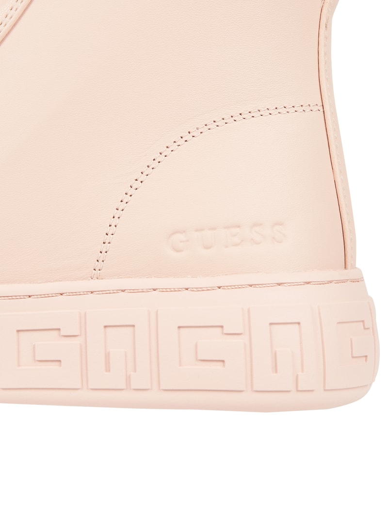 High Top Sneaker aus Leder Modell 'Invyte' in pink