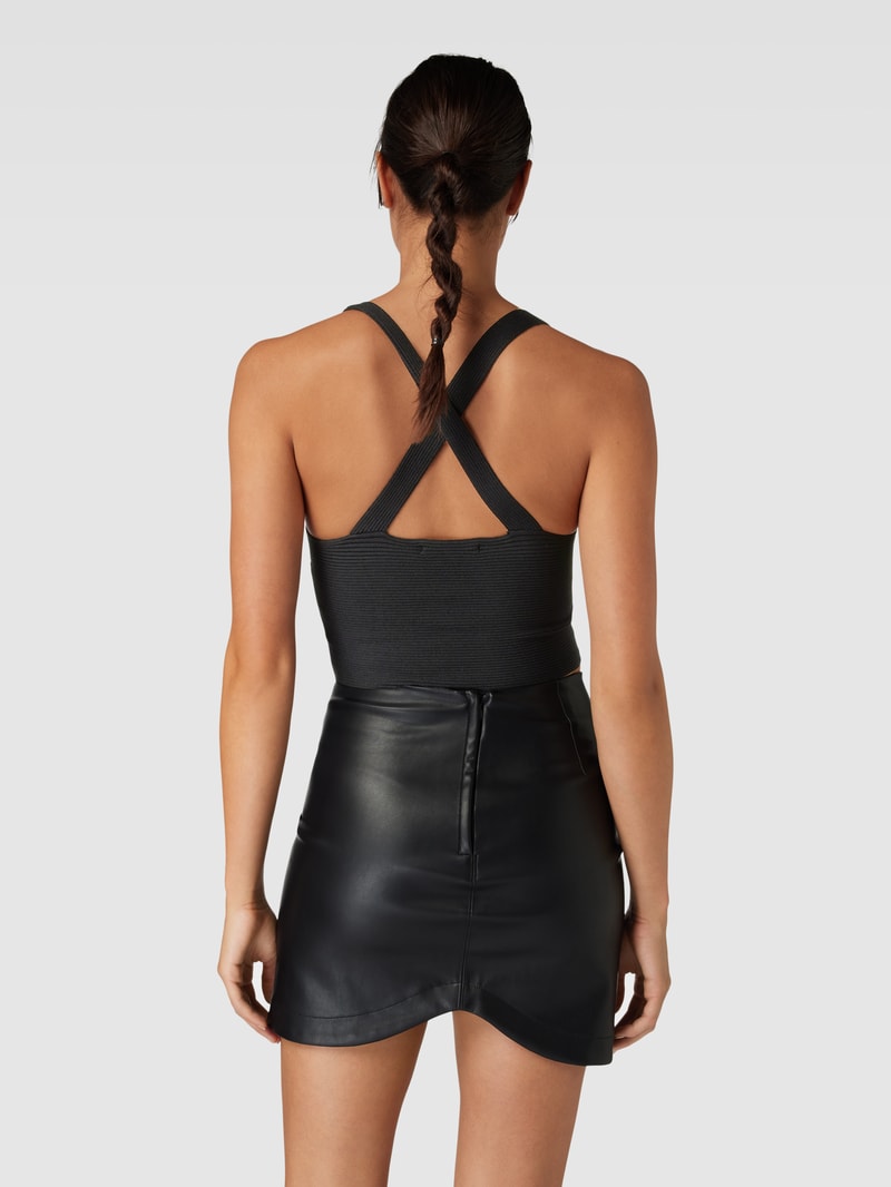 Bralette im Double-Layer-Look in schwarz