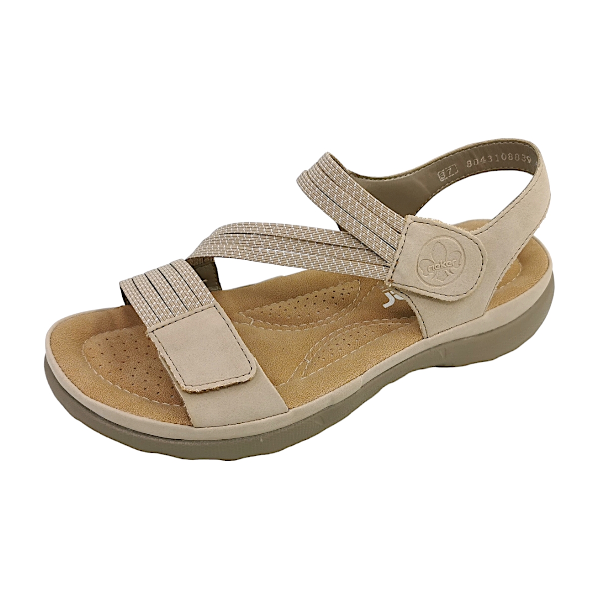 Rieker Morelia/Ribbonstretch 64870-62 Beige 62 Ginger/ Cliff-Weiss