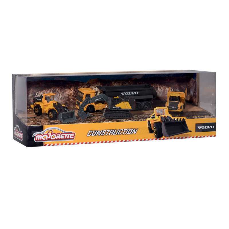 Coffret de 4 véhicules de construction Volvo Majorette