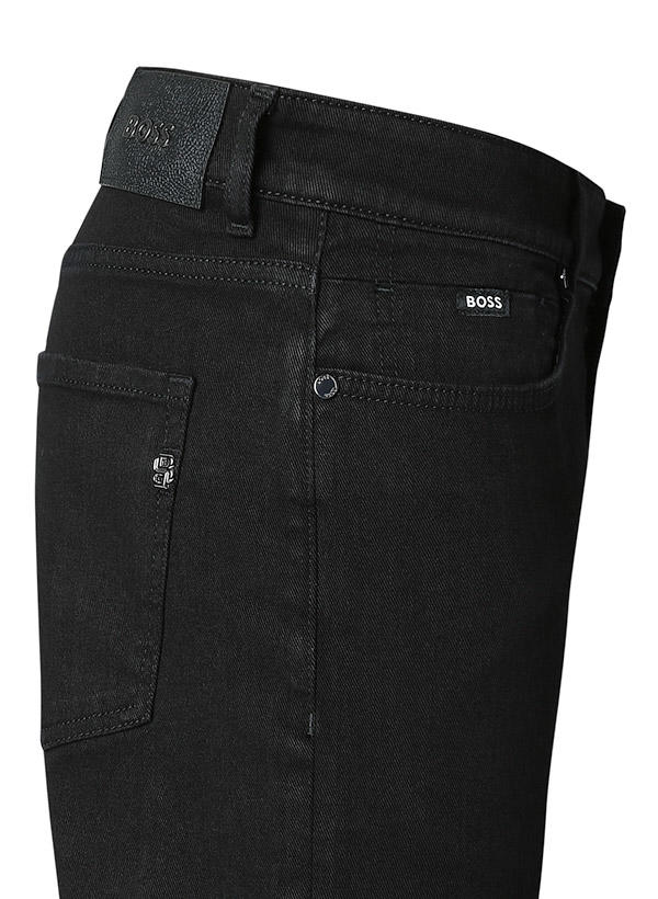 BOSS Black, Jeans, Slim Fit, Baumwolle T400®, schwarz