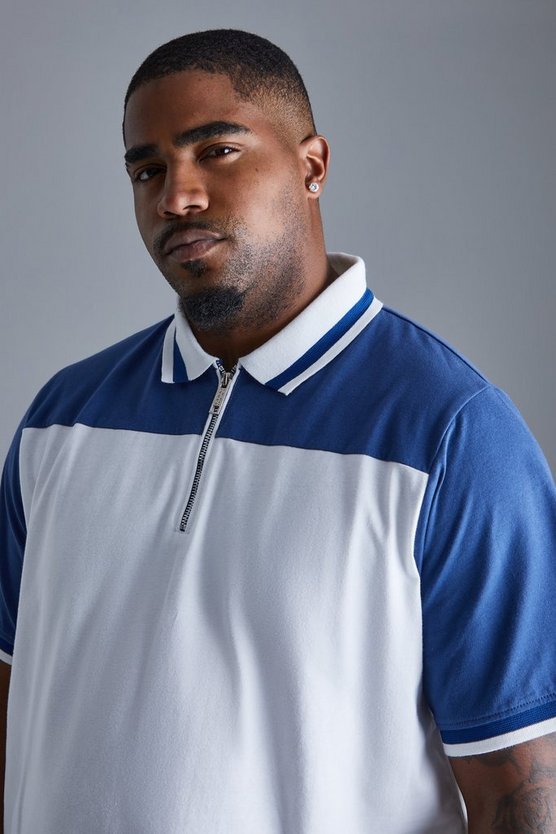 Plus Colorblock Poloshirt