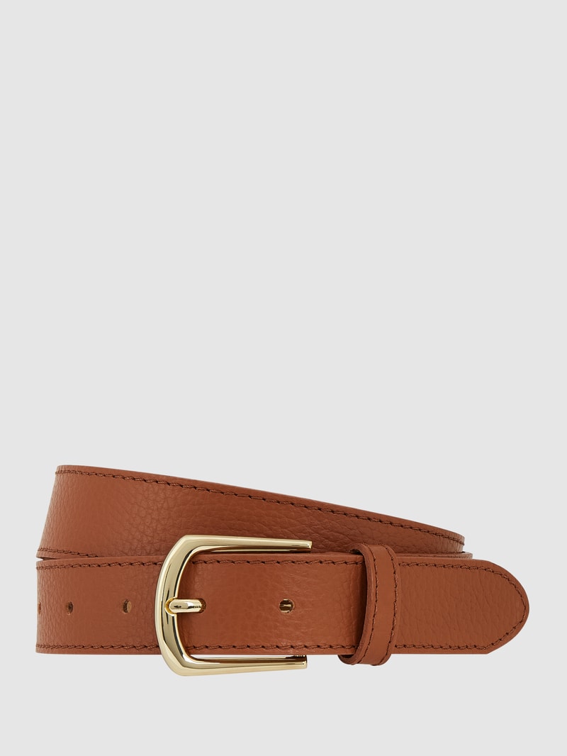 Ledergürtel mit Dornschließe Modell 'Adra' in camel