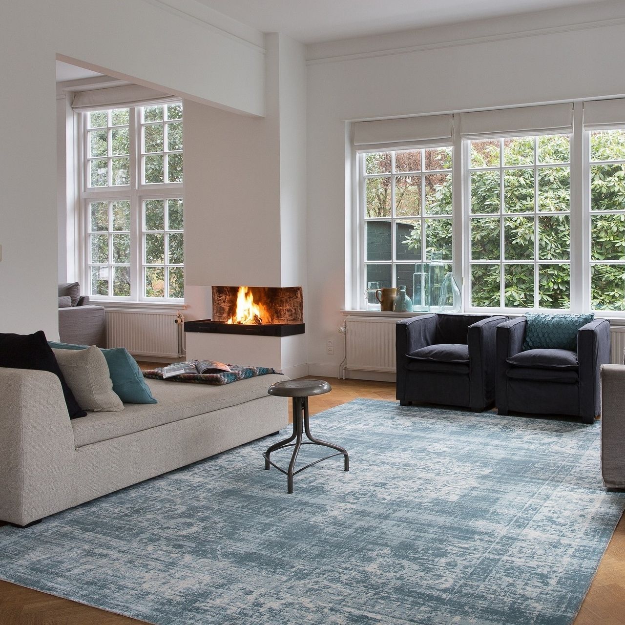 Lifa Living Cool Vintage Teppich Hellblau 80 x 150 cm