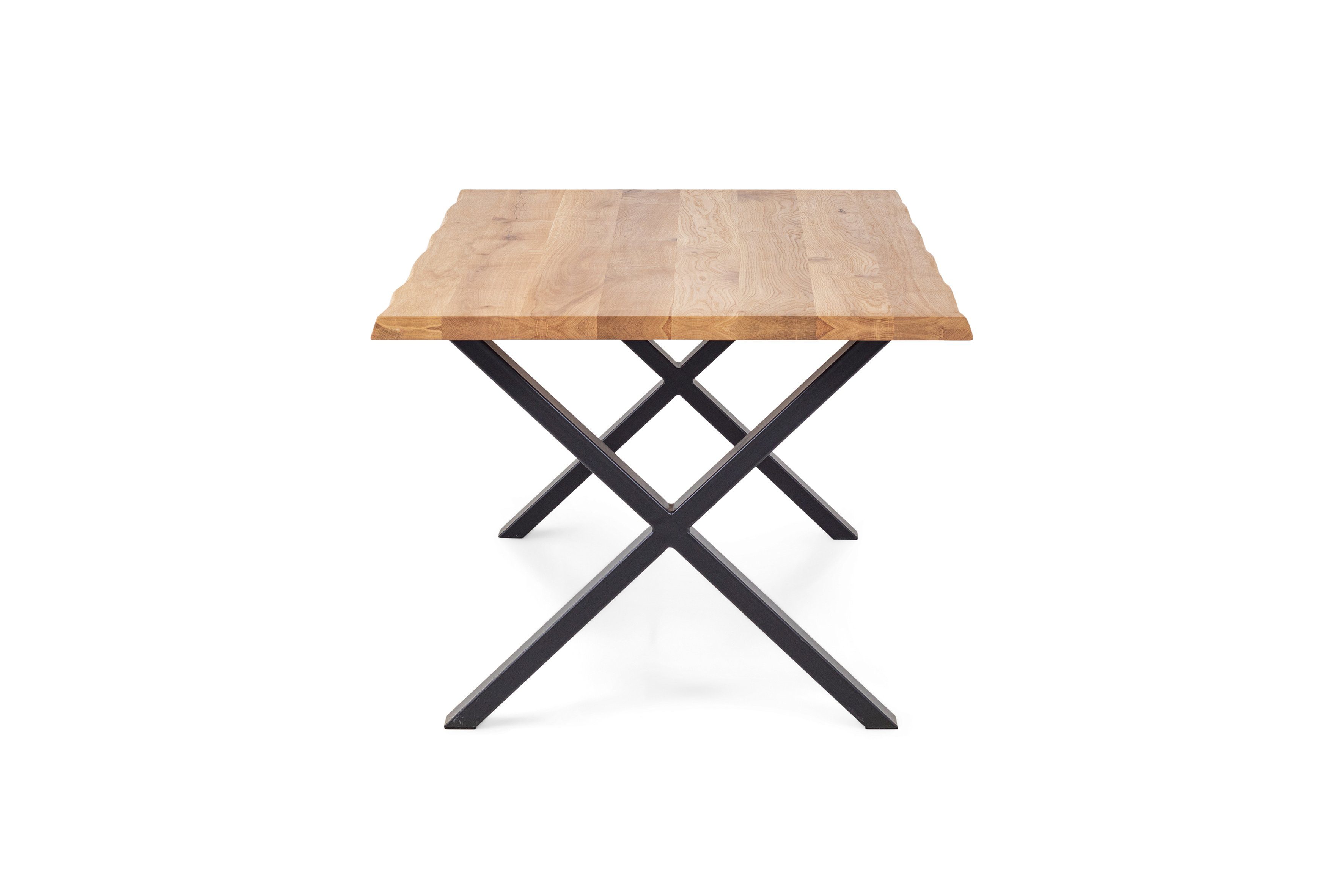 Homexperts Esstisch LESLEY *, Massivholz Eiche Natur, B140xT95xH75cm