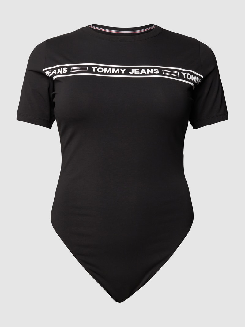 Body mit Label-Print in schwarz