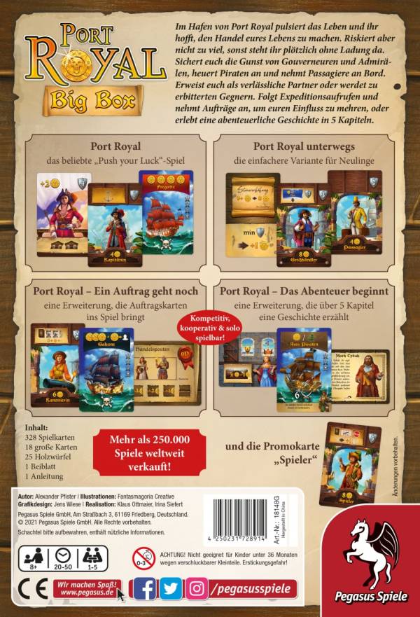Port Royal Big Box inkl. Promokarte Spieler (deutsch)