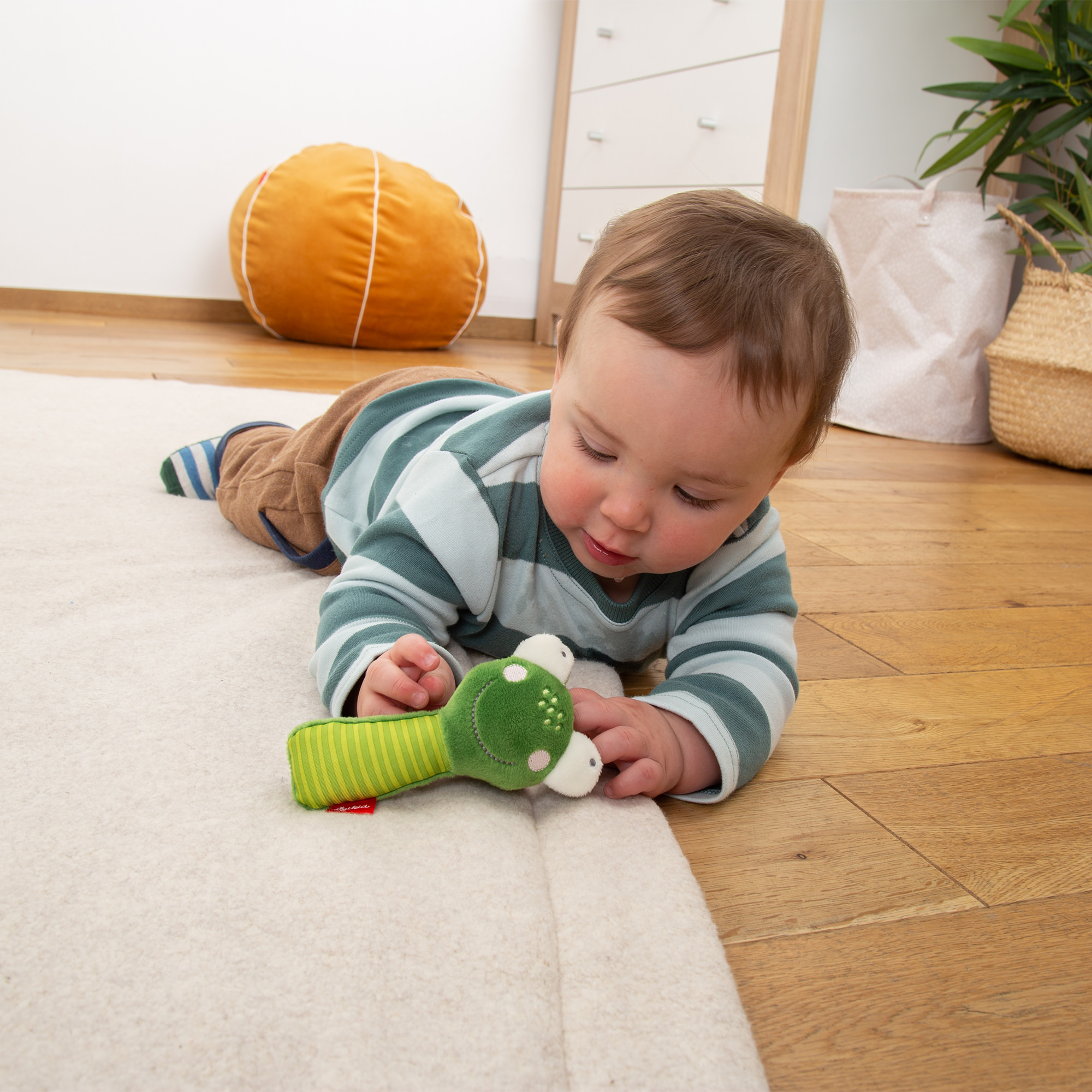 Baby Greifling Frosch mit Spiegel, Red Stars