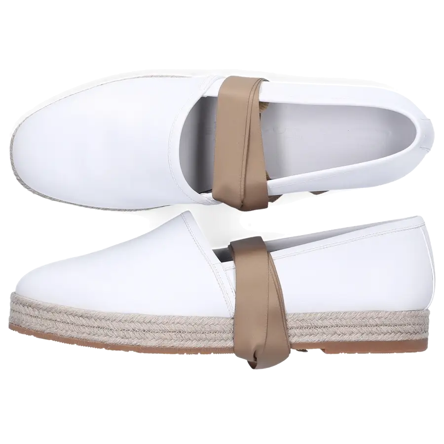Santoni - Espadrilles 57978 Kalbsleder - weiß