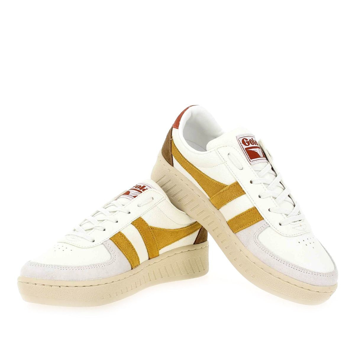 Gola  GRANDSLAM TRIDENT CLA415 - blanc moutarde