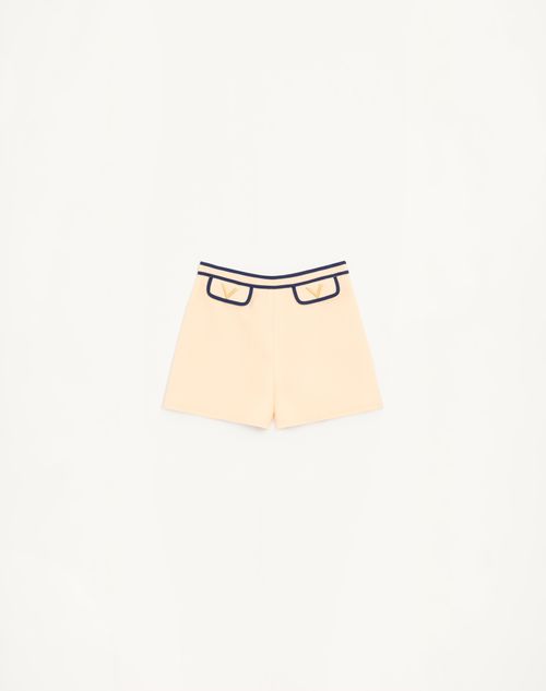 Shorts de crepe de alta costura
