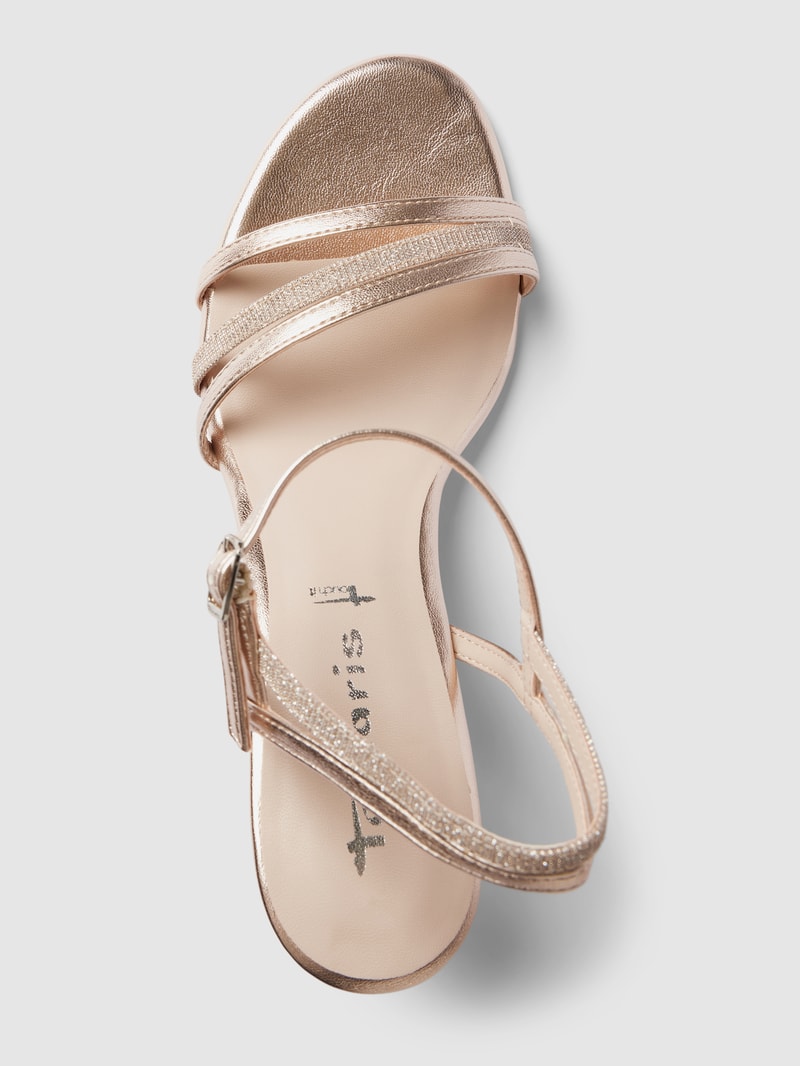 Sandaletten im Metallic-Look in rose gold