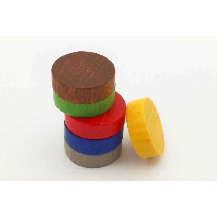 Holzscheiben 15 x 5 mm - grün