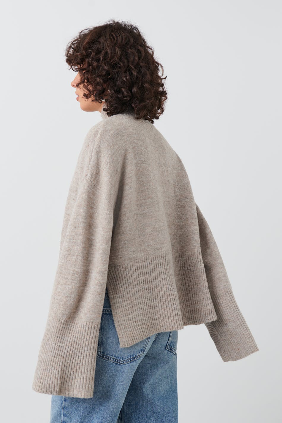 Turtleneck knit sweater