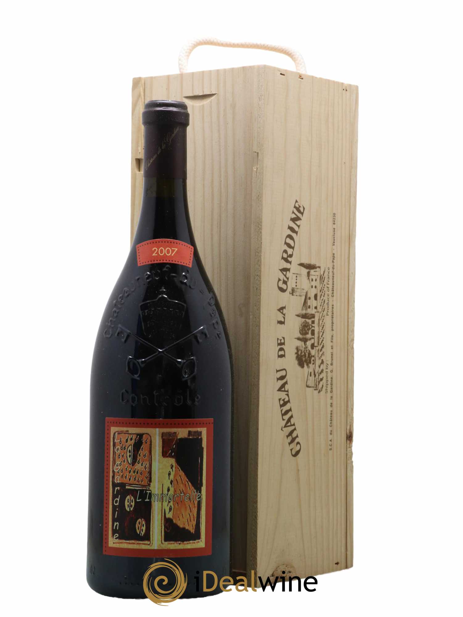 Châteauneuf-du-Pape Château de La Gardine L'Immortelle Famille Brunel  2007 - Lot de 1 Magnum