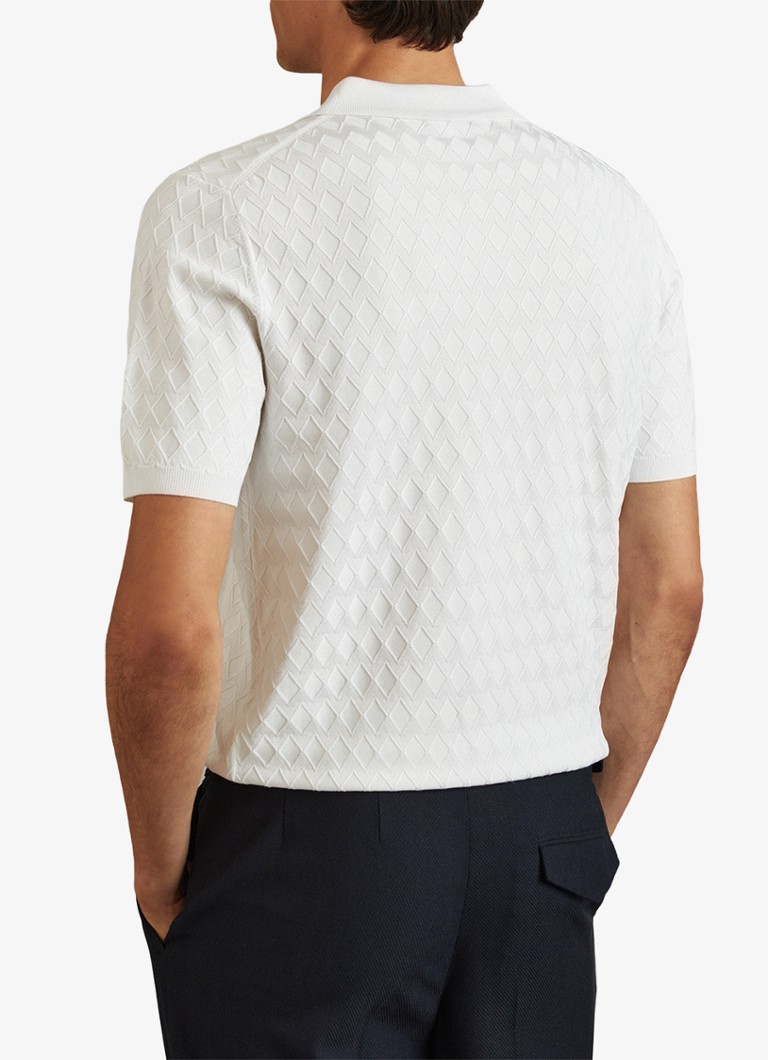 Polo Reiss Rizzo de corte regular com meio zíper.