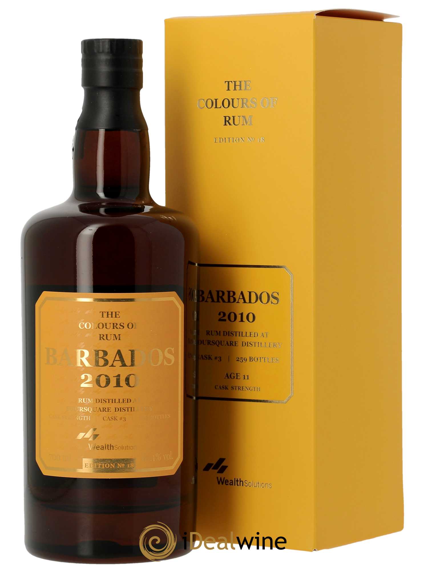 Rhum Foursquare 11 ans 2010 Barbados Edition No 18 W S (70cl) 2010 - Lot de 1 Bouteille
