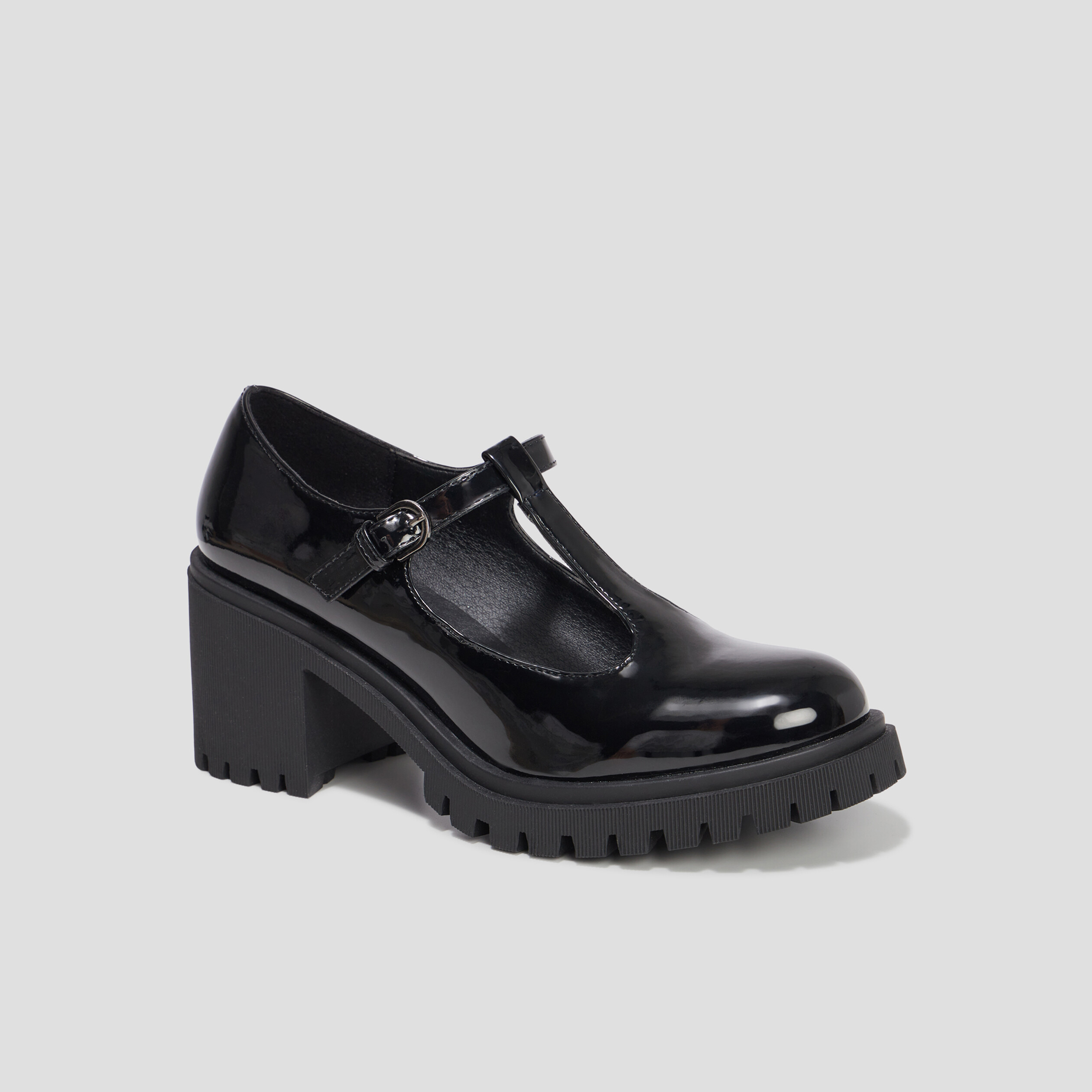 Loafers salomé vernies crantées Liberto noir femme | La Halle