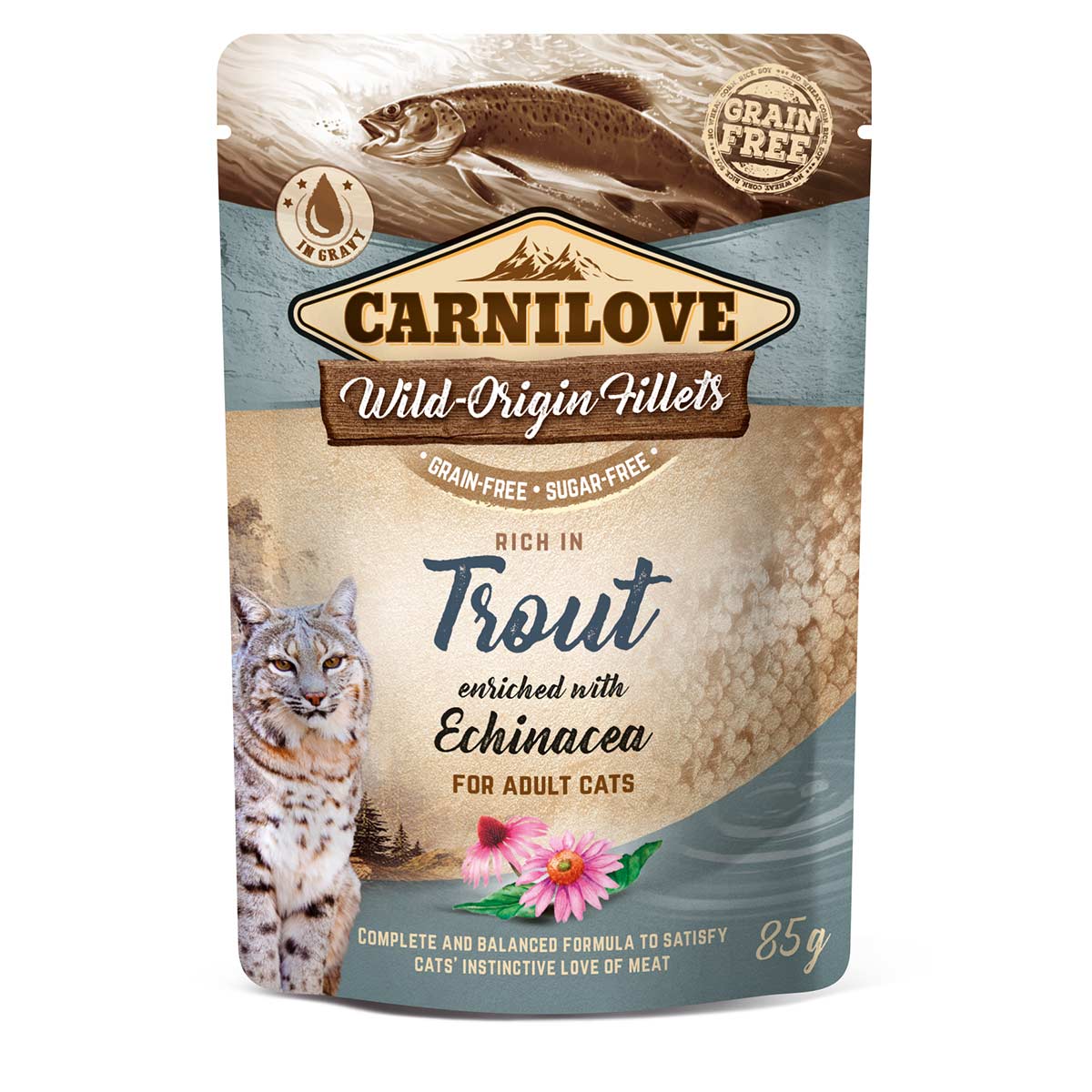 Carnilove Cat Pouch Ragout - Multipack mit 4 Sorten (Turkey, Duck, Trout, Pheasant) - 12x85g
