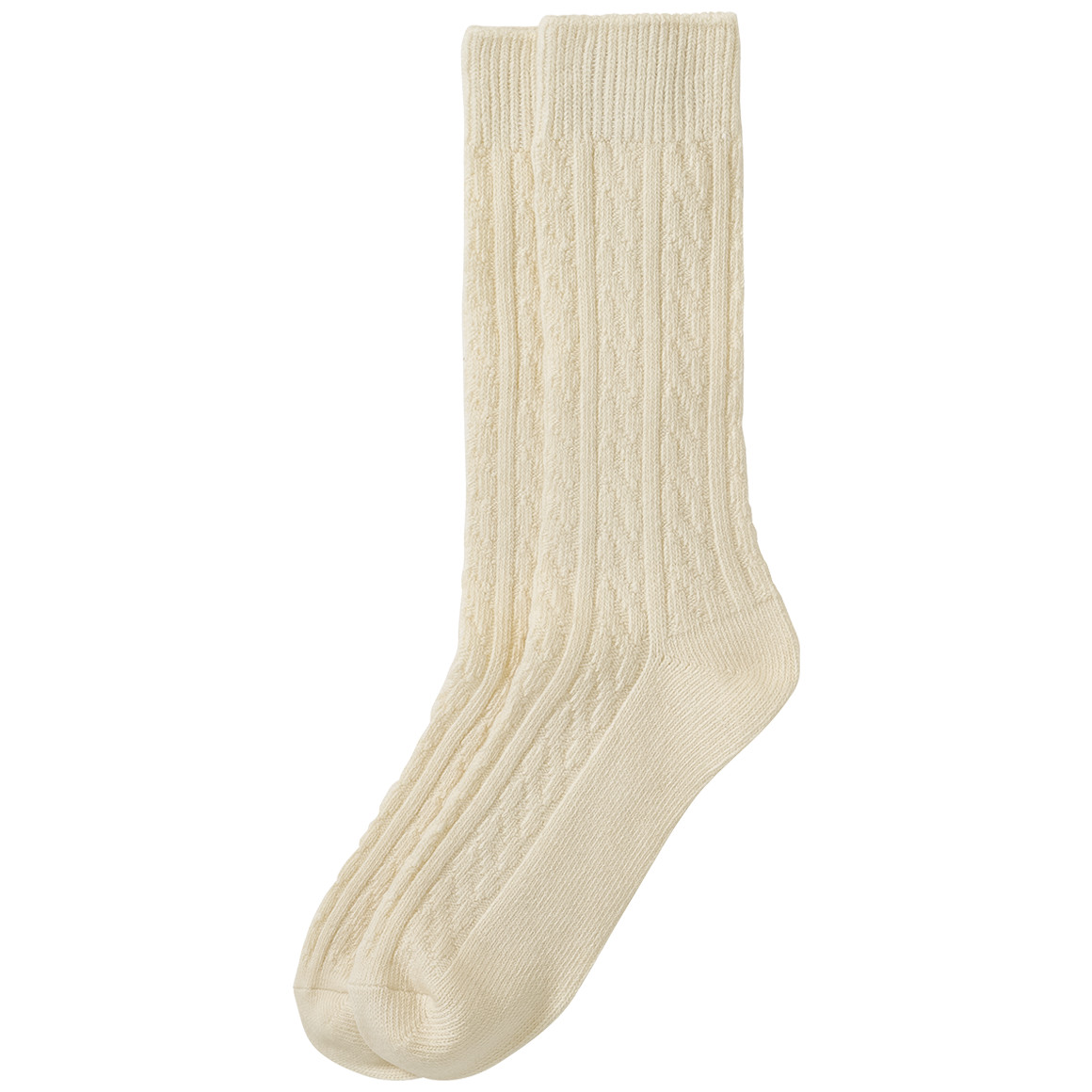 1 Paar Herren Socken mit Zopfmuster