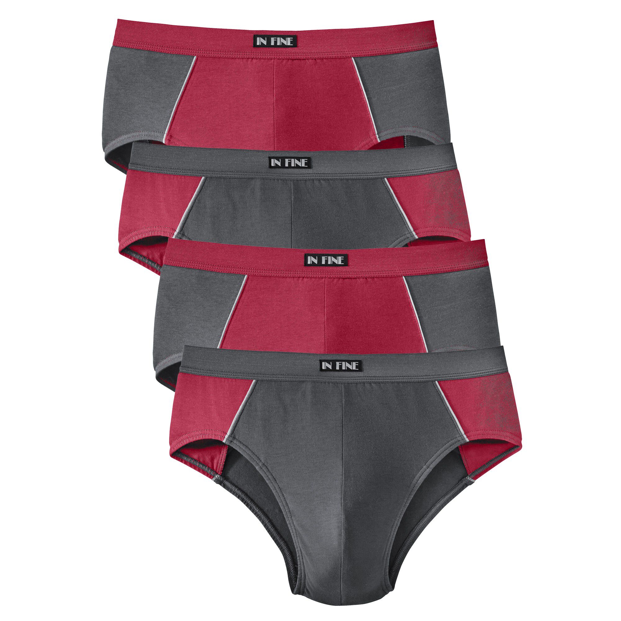 Slip fermé bicolore, taille haute