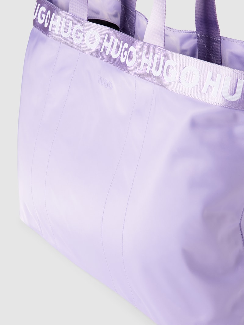 Tote Bag mit Logo-Details Modell 'Becky' in flieder