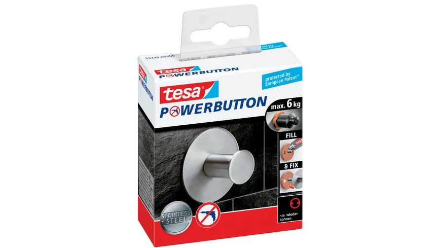 tesa Powerbutton® Haken Classic Rund Blister