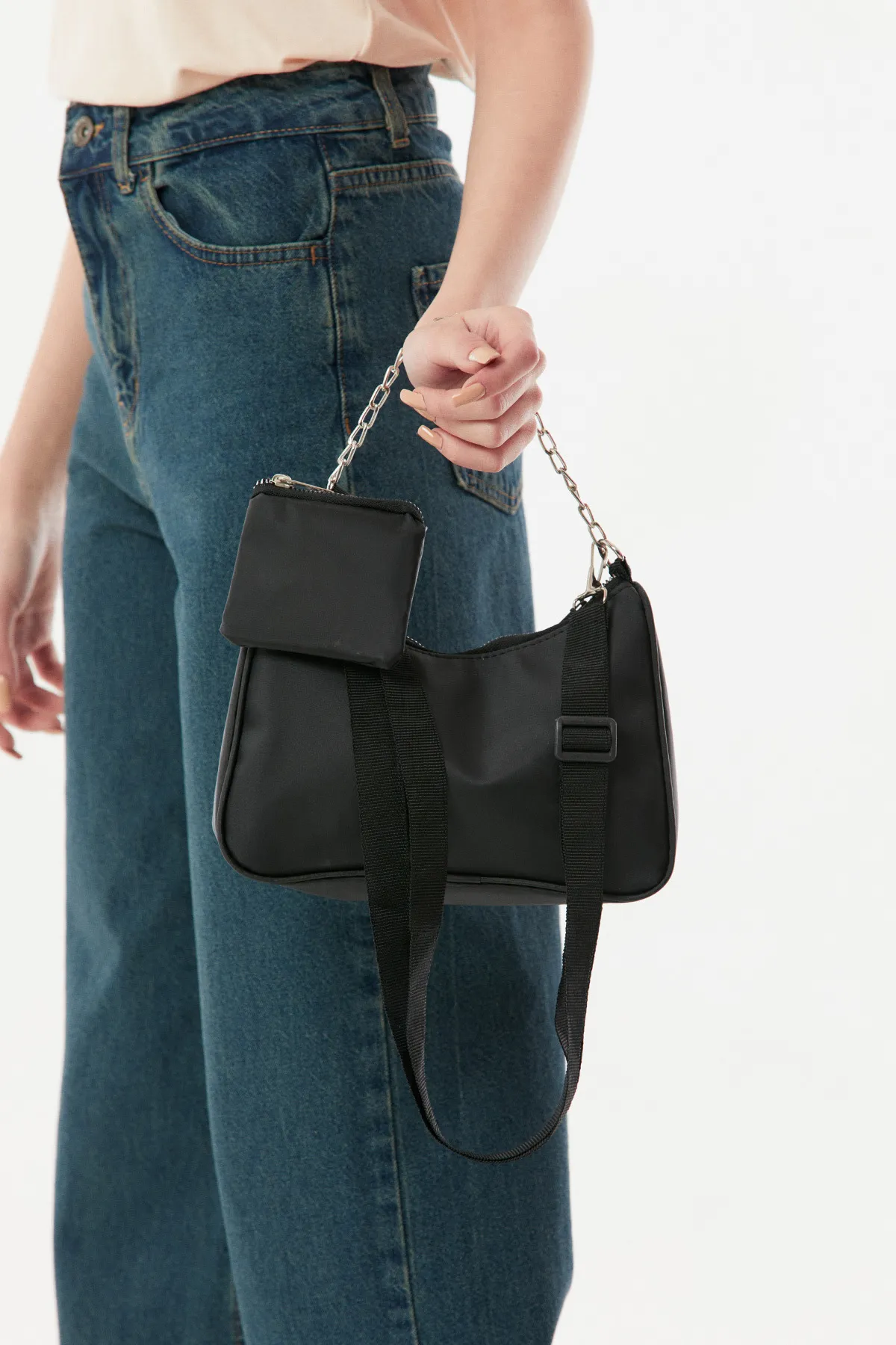 Fulla Moda  Baguette-Tasche mit Reißverschluss