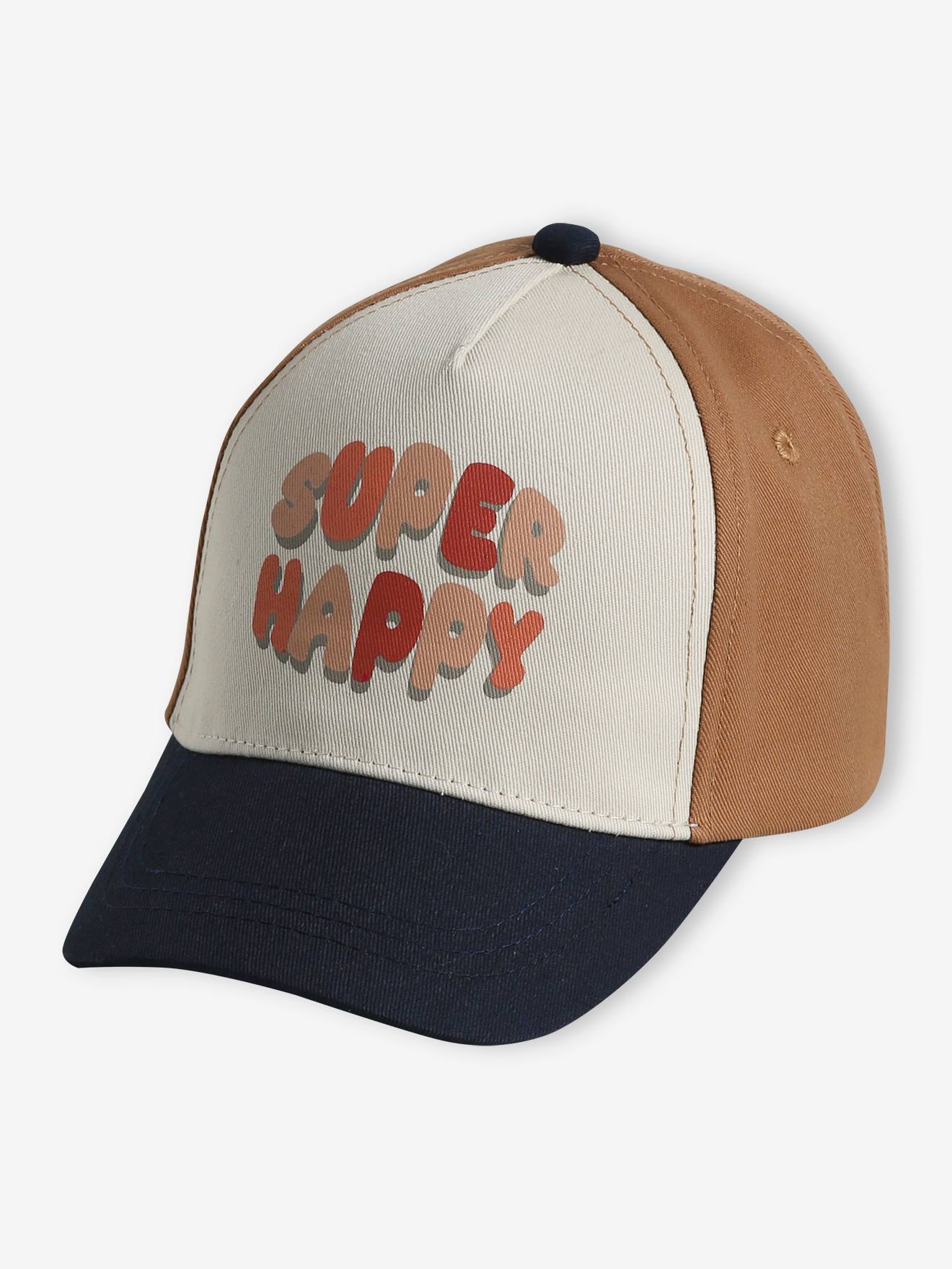Vertbaudet Jungen Baby Cap Super Happy - wollweiß