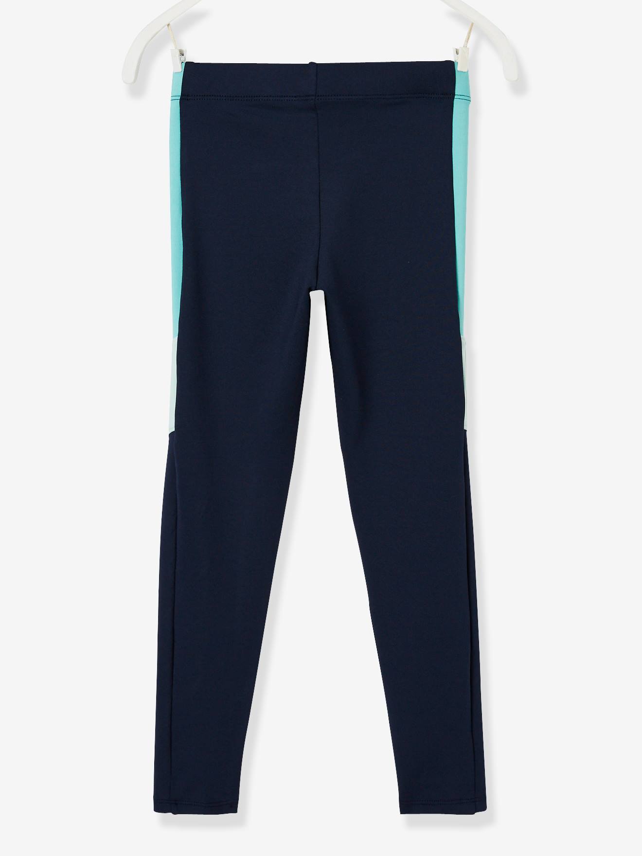 Legging fille bandes color-block. encre