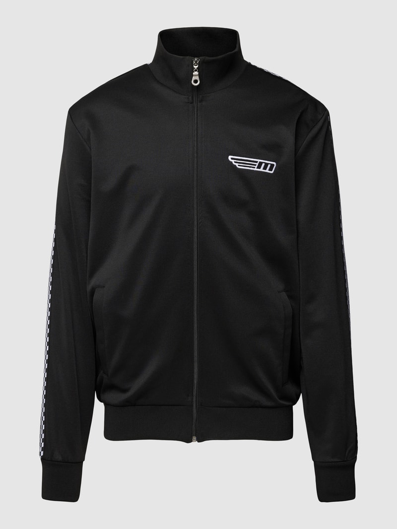 Sweatjacke mit seitlichen Eingrifftaschen in schwarz