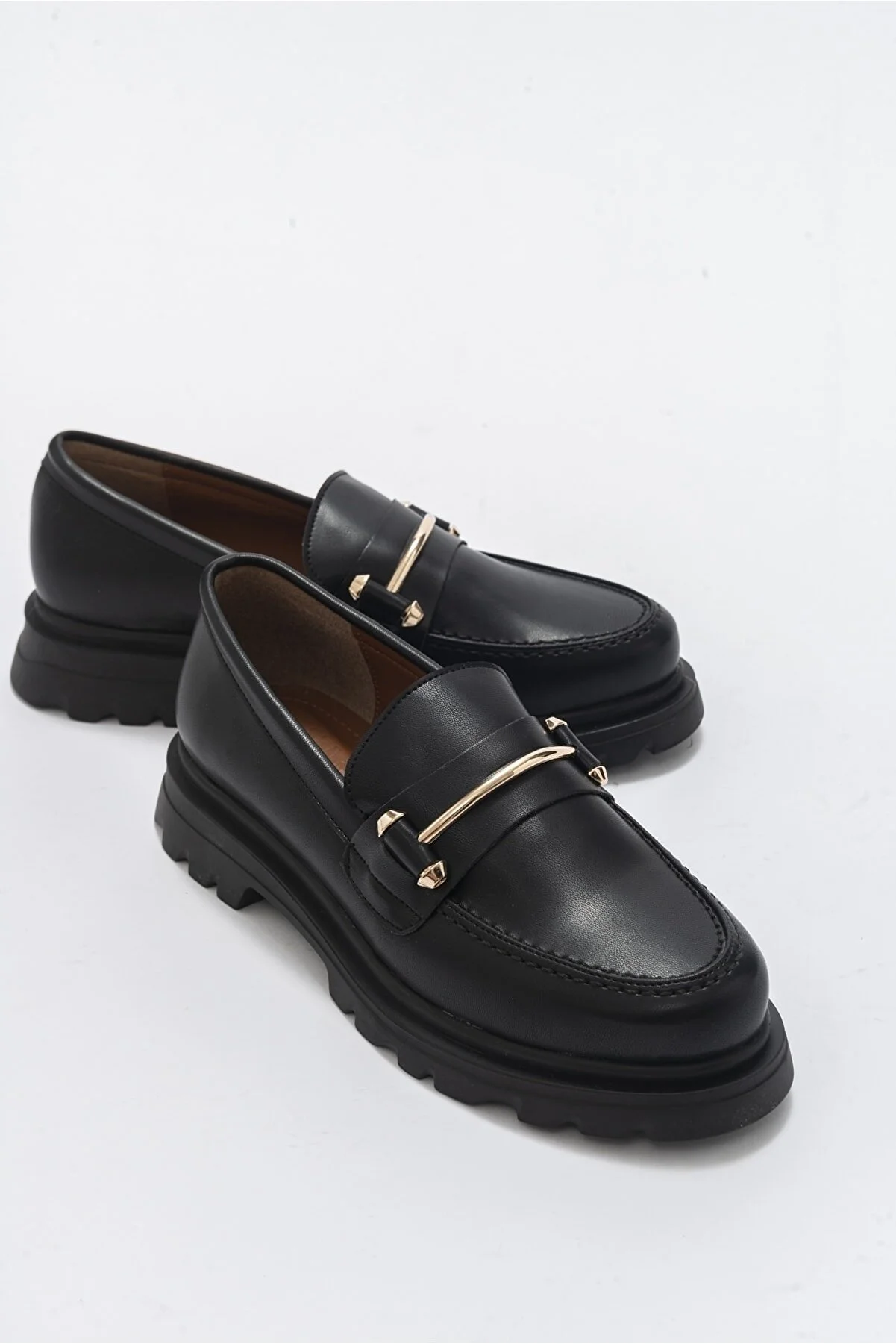 LuviShoes  Dual Black Skin Damen-Oxford-Schuhe