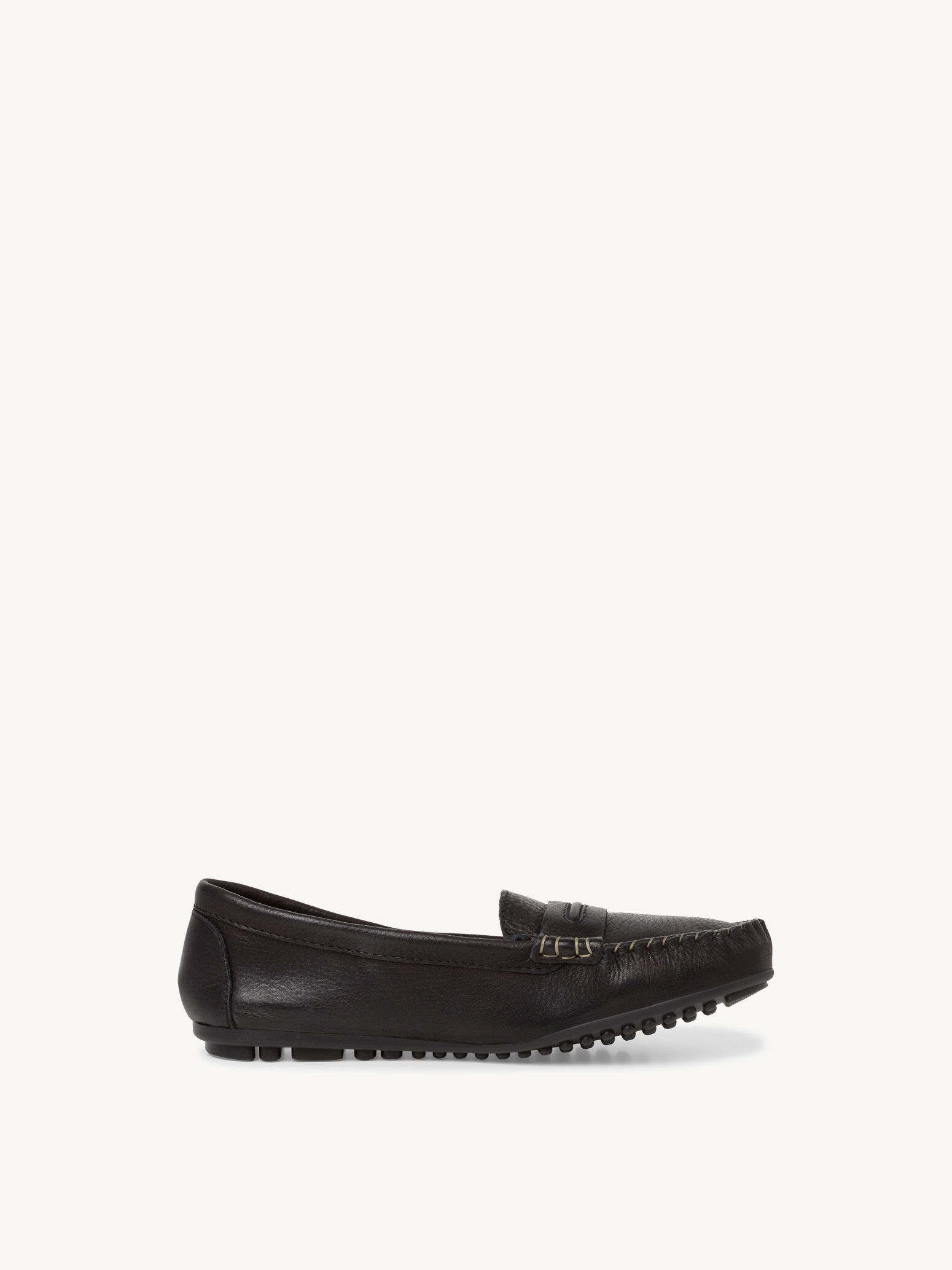 Mocassin en cuir - noir