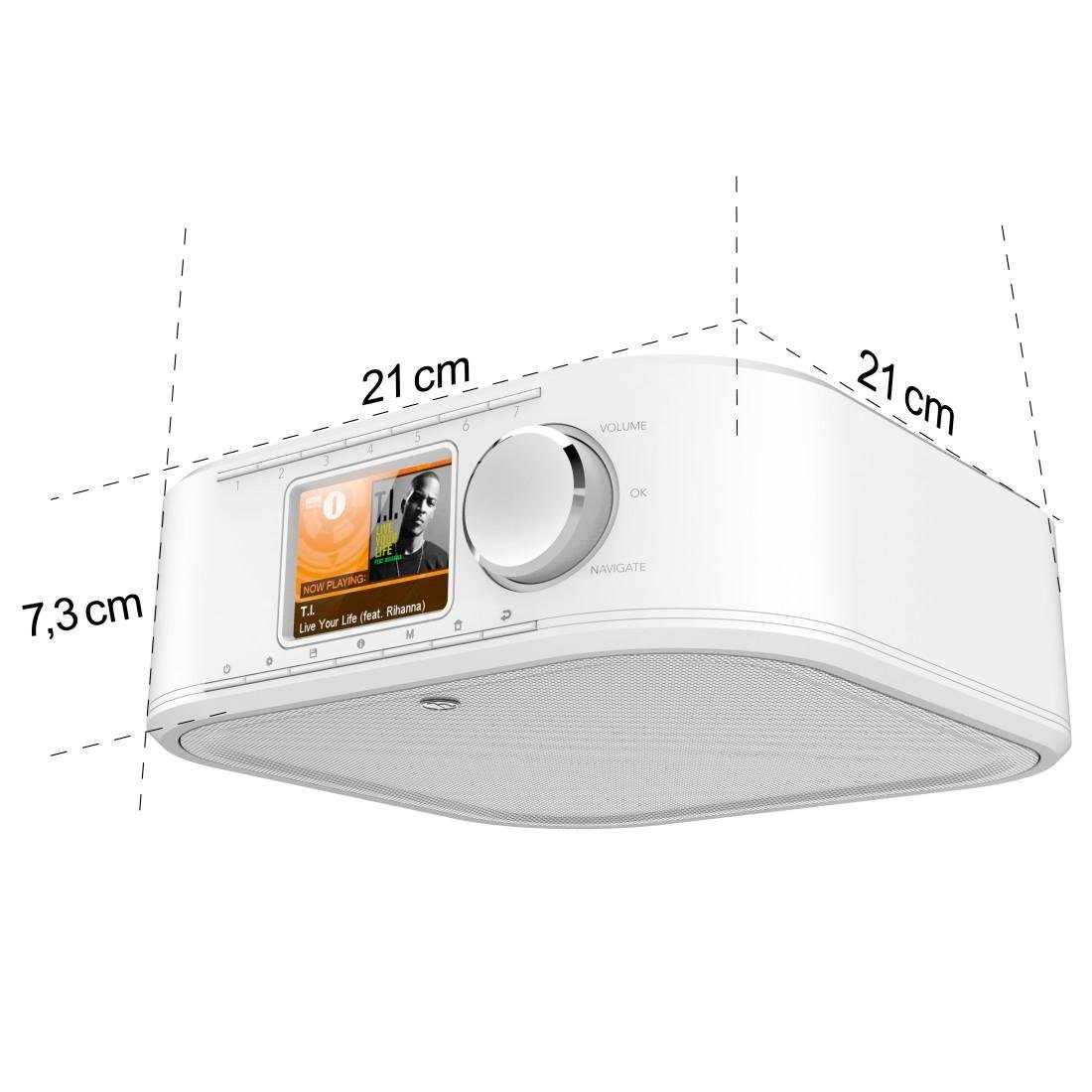 Hama Internetradio Digitalradio WLAN/BT/DAB+, weiß Spotify, inkl. App Digitalradio (DAB) (5 W)