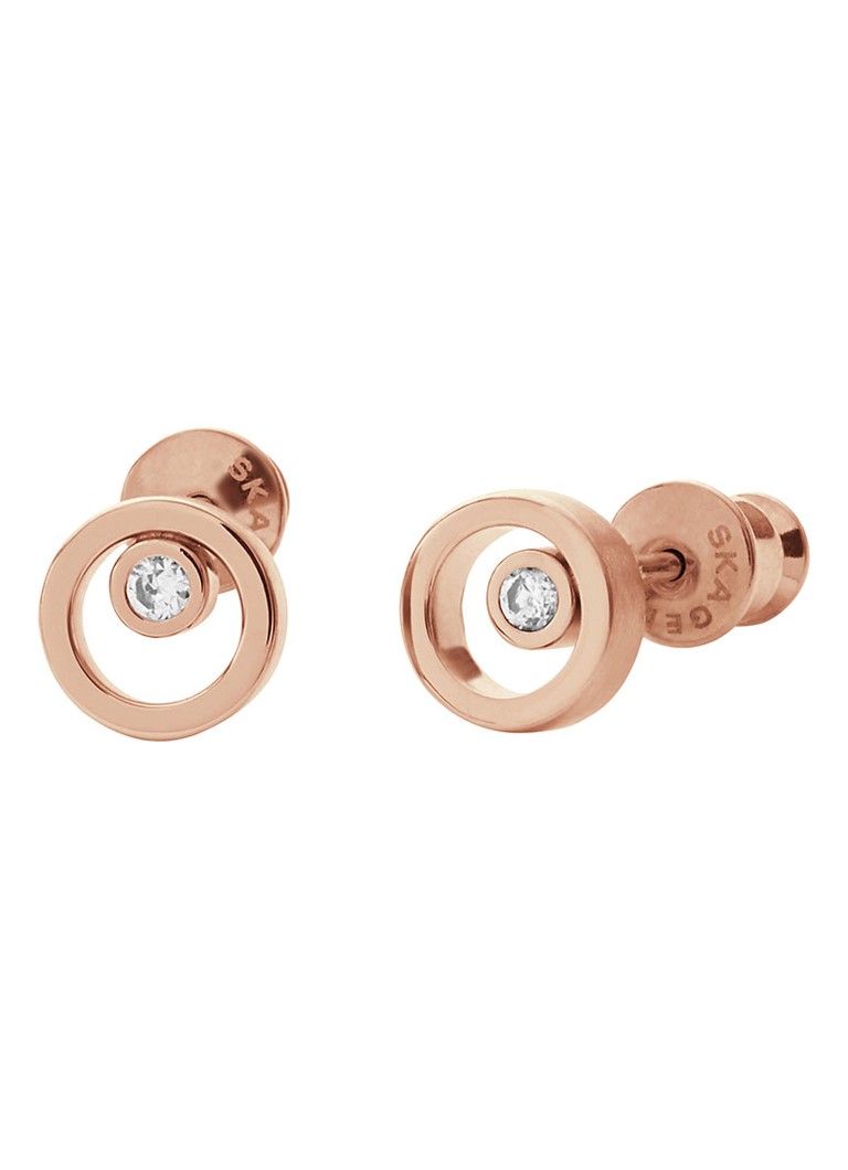 Stud earrings with stone