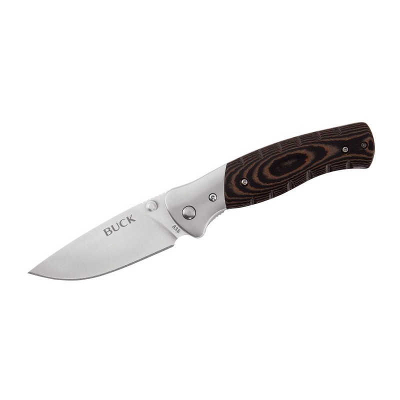Buck SELKIRK FOLDING SMALL BLACK\/BROWN 835BRS