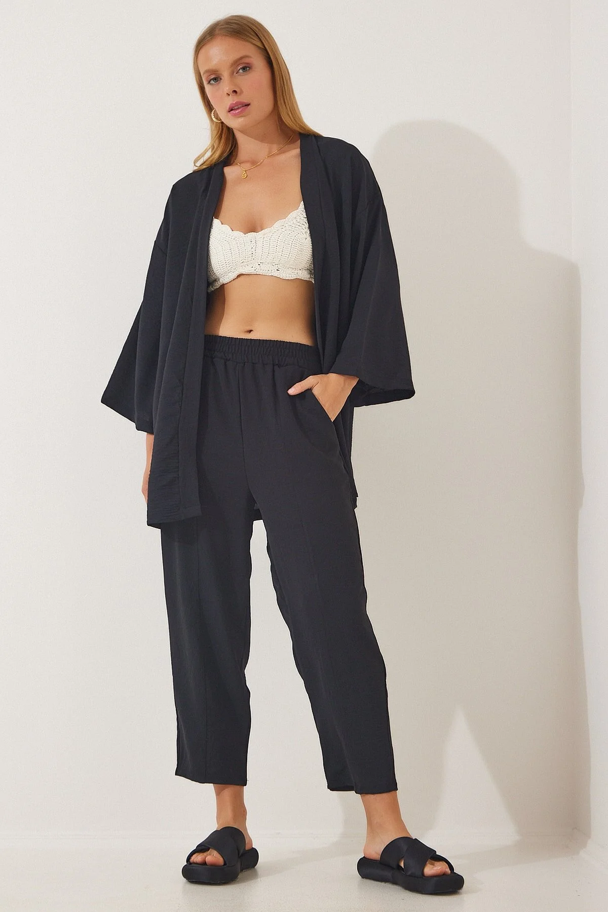 Happiness İstanbul  Zweiteiler - Schwarz - Oversized