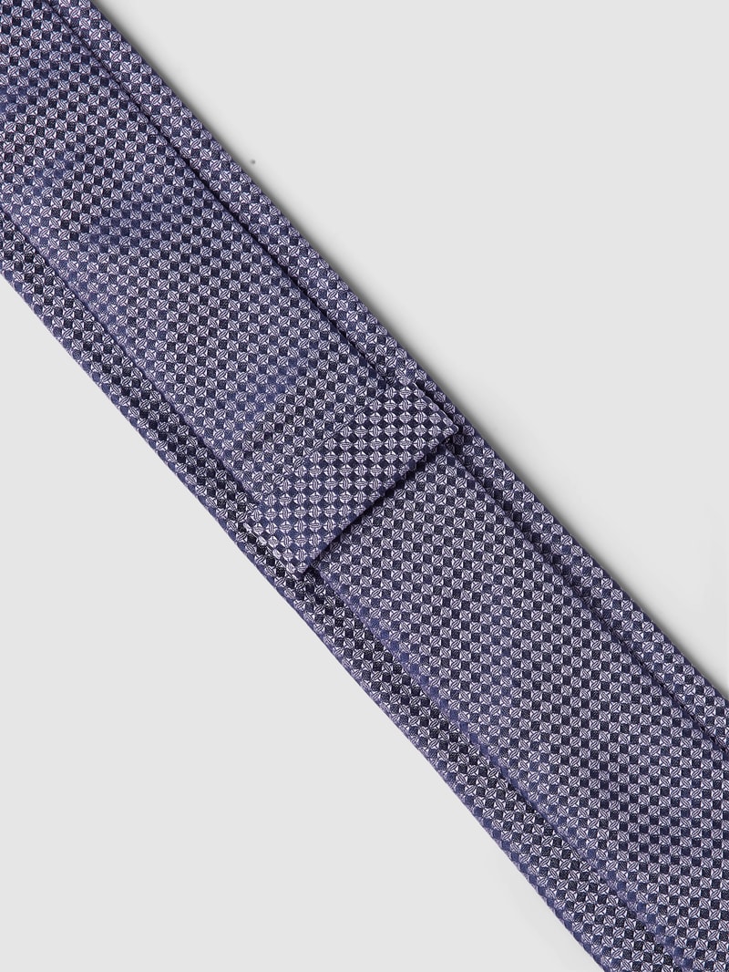Krawatte aus Seide mit Allover-Muster (6 cm) in marineblau