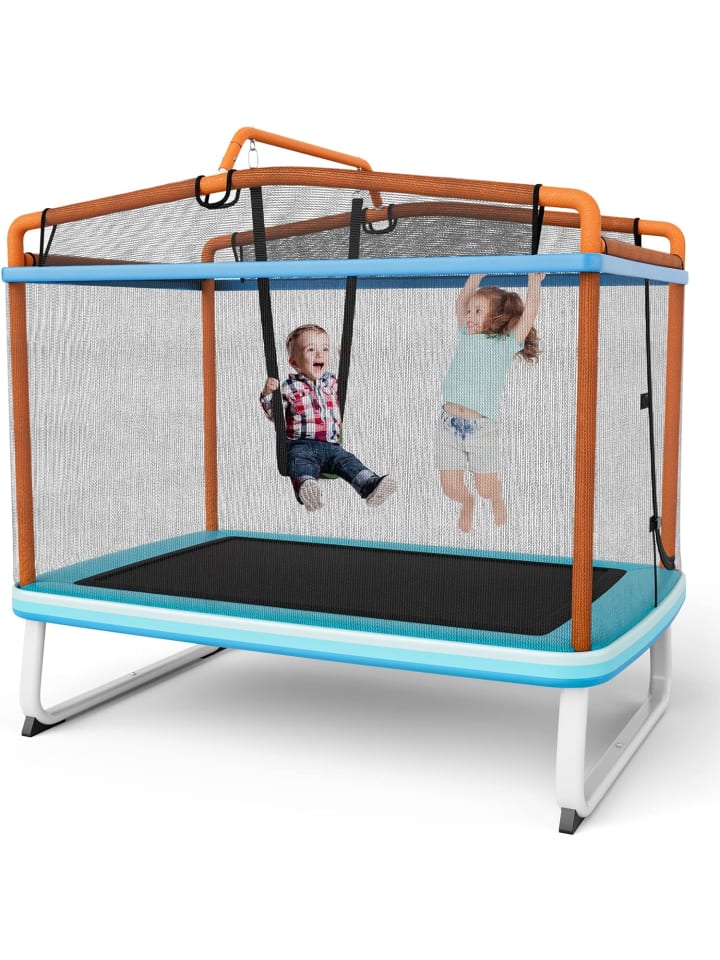 COSTWAY 3 in 1 Trampolin in Orange günstig kaufen onesize