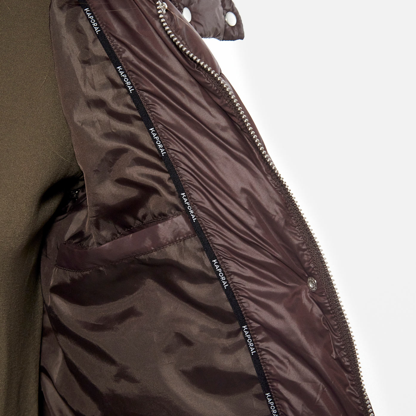 DERIC  Doudoune longue marron Femme