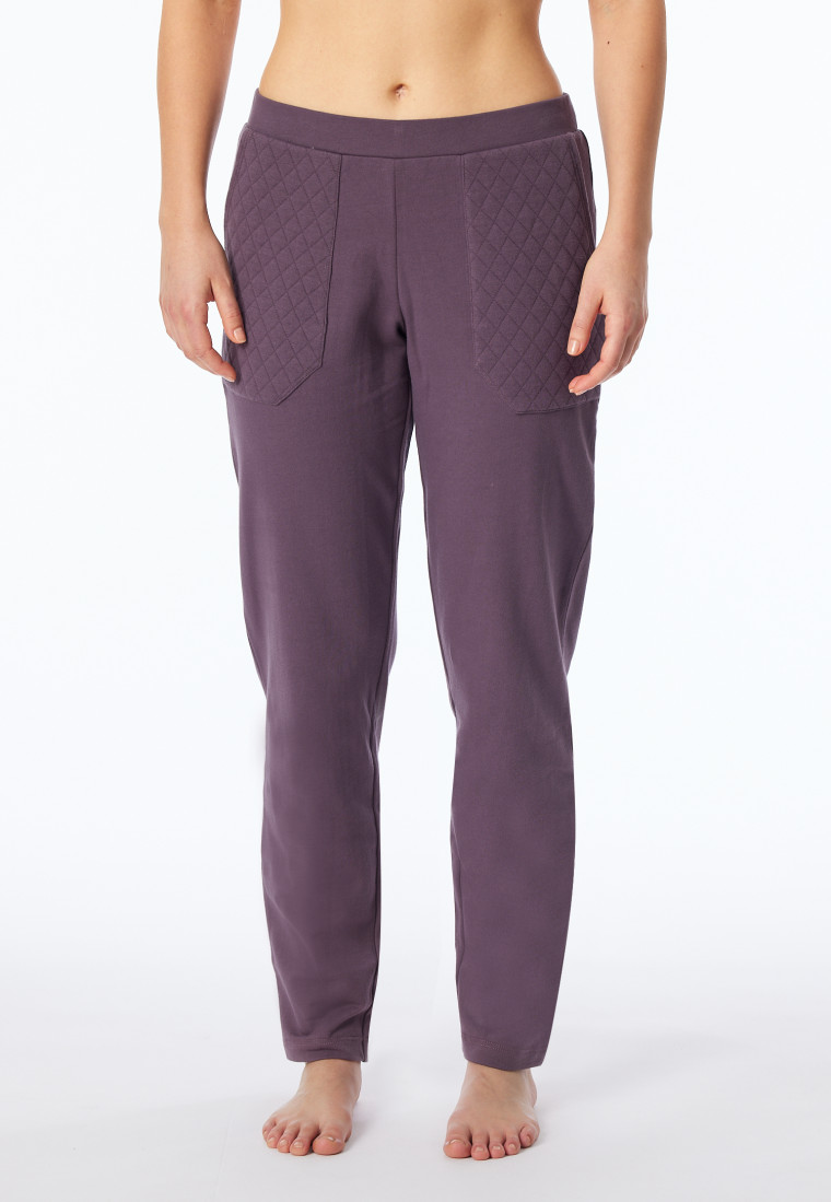 Hose lang Jersey-Quiltstoff und Sweatware malve - Mix+Relax