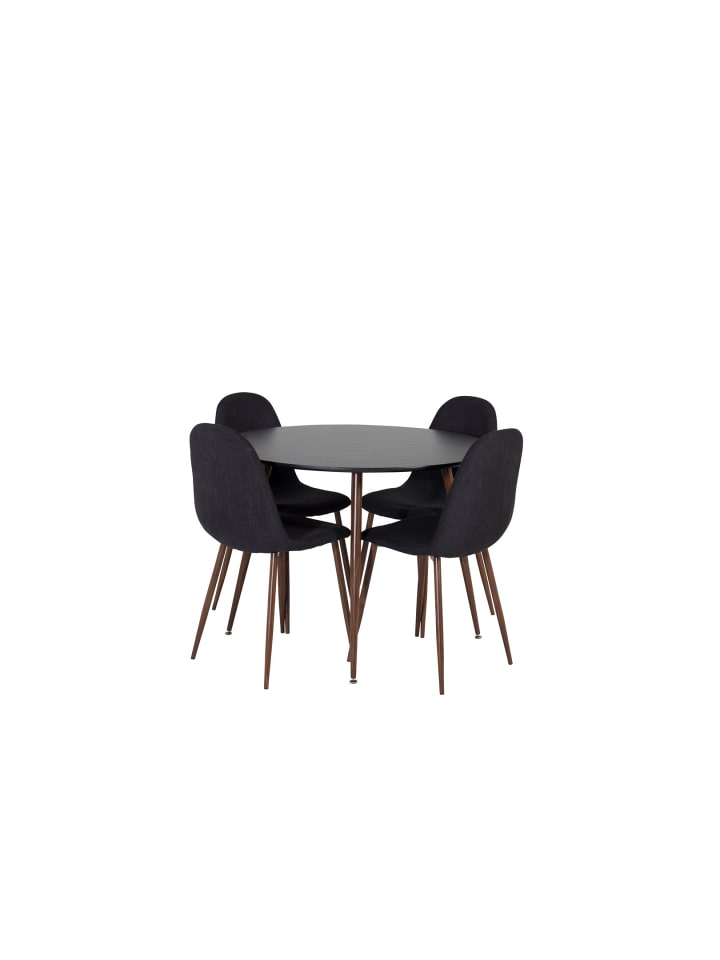 ebuy24 Essgruppe Plaza 15 (5-teilig) Schwarz 100 x 100 cm günstig kaufen onesize